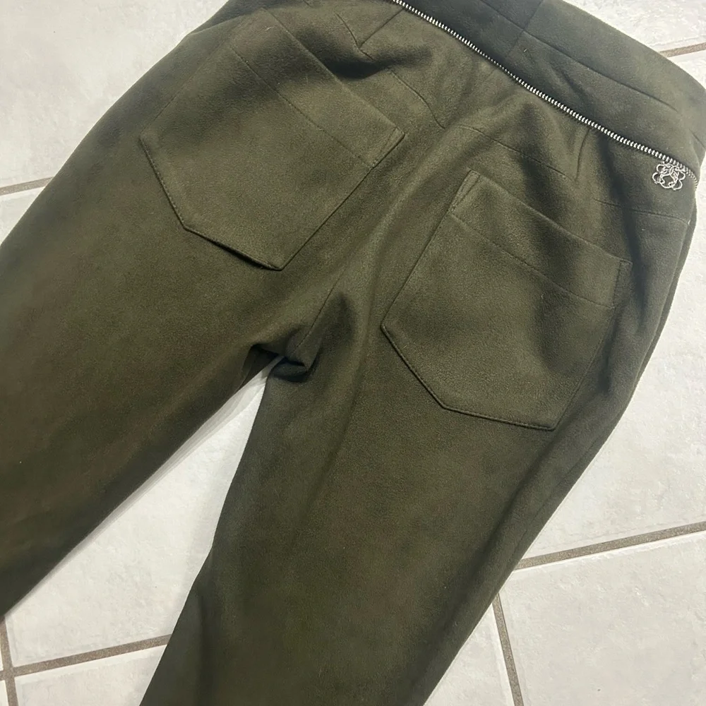 Olive Green Women's Dress Pants- bobo bourgeois bohemian brand - Picture 9 of 10
